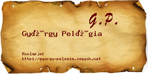 György Pelágia névjegykártya